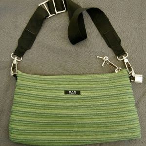 Zipper Bag Bam Bag Purse Green Lock Key Adjustable